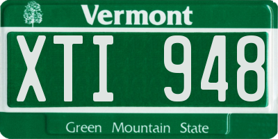 VT license plate XTI948