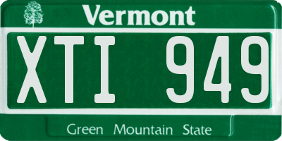 VT license plate XTI949