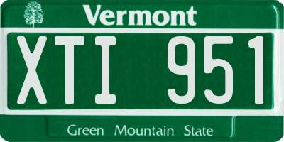 VT license plate XTI951