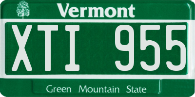 VT license plate XTI955
