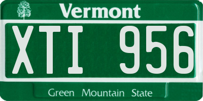 VT license plate XTI956