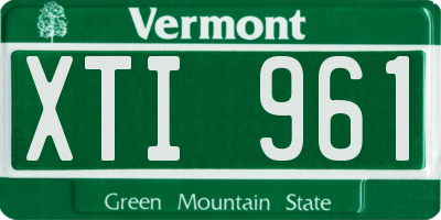 VT license plate XTI961