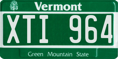 VT license plate XTI964