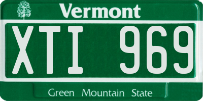 VT license plate XTI969