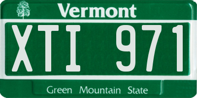 VT license plate XTI971