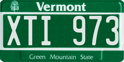 VT license plate XTI973