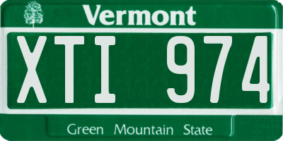 VT license plate XTI974
