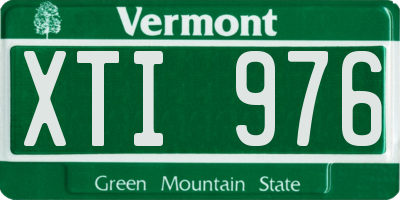VT license plate XTI976