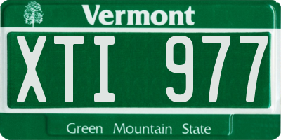 VT license plate XTI977