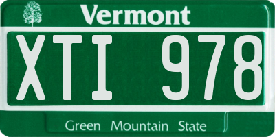 VT license plate XTI978