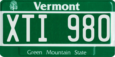VT license plate XTI980