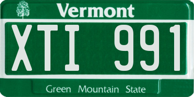 VT license plate XTI991