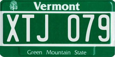 VT license plate XTJ079