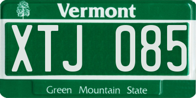 VT license plate XTJ085