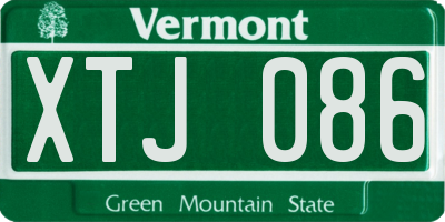 VT license plate XTJ086