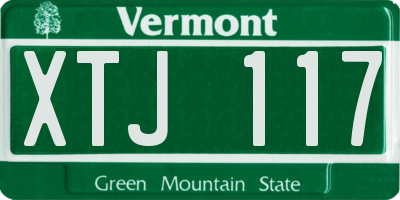 VT license plate XTJ117