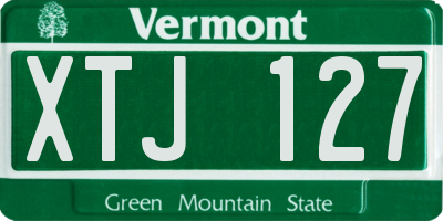 VT license plate XTJ127