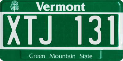 VT license plate XTJ131