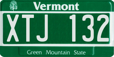 VT license plate XTJ132