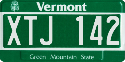 VT license plate XTJ142