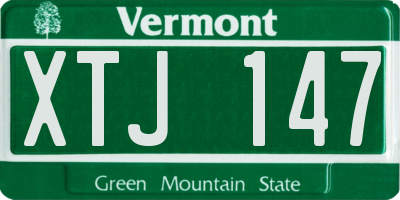 VT license plate XTJ147