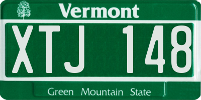 VT license plate XTJ148