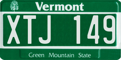 VT license plate XTJ149