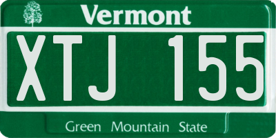 VT license plate XTJ155