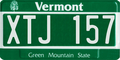 VT license plate XTJ157