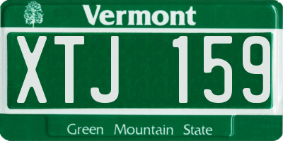VT license plate XTJ159