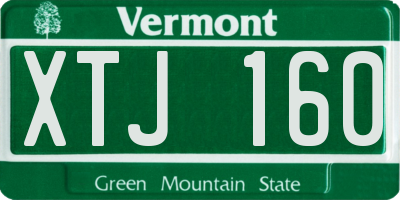 VT license plate XTJ160