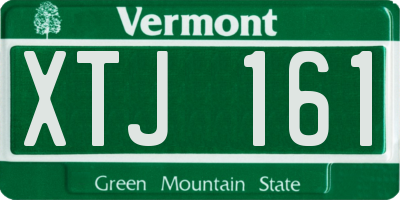 VT license plate XTJ161