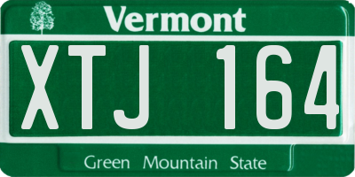 VT license plate XTJ164
