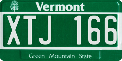 VT license plate XTJ166