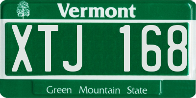 VT license plate XTJ168