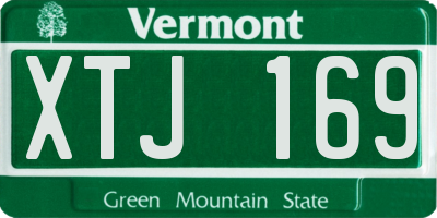 VT license plate XTJ169