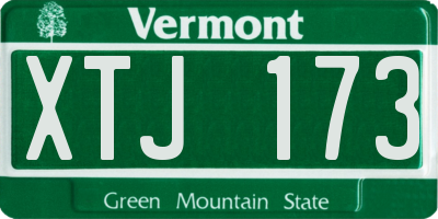 VT license plate XTJ173