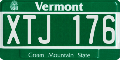 VT license plate XTJ176