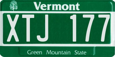 VT license plate XTJ177