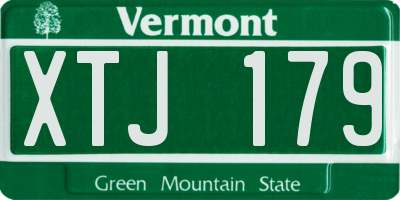 VT license plate XTJ179