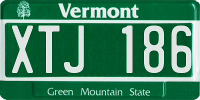 VT license plate XTJ186