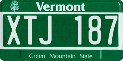 VT license plate XTJ187