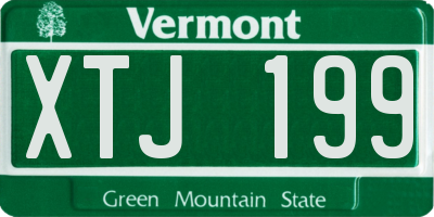 VT license plate XTJ199