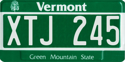 VT license plate XTJ245