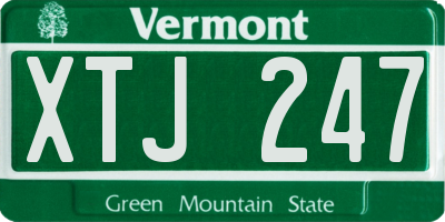 VT license plate XTJ247