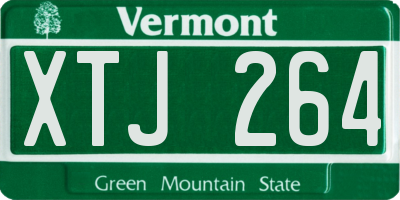 VT license plate XTJ264