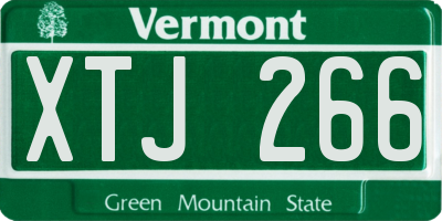 VT license plate XTJ266