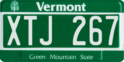 VT license plate XTJ267