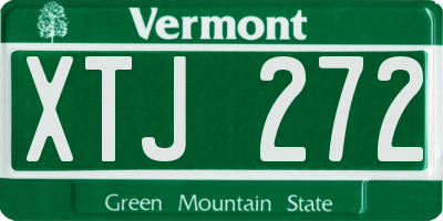 VT license plate XTJ272