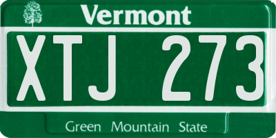VT license plate XTJ273